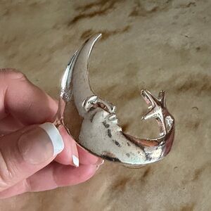 Silver Crescent Moon Bracelet